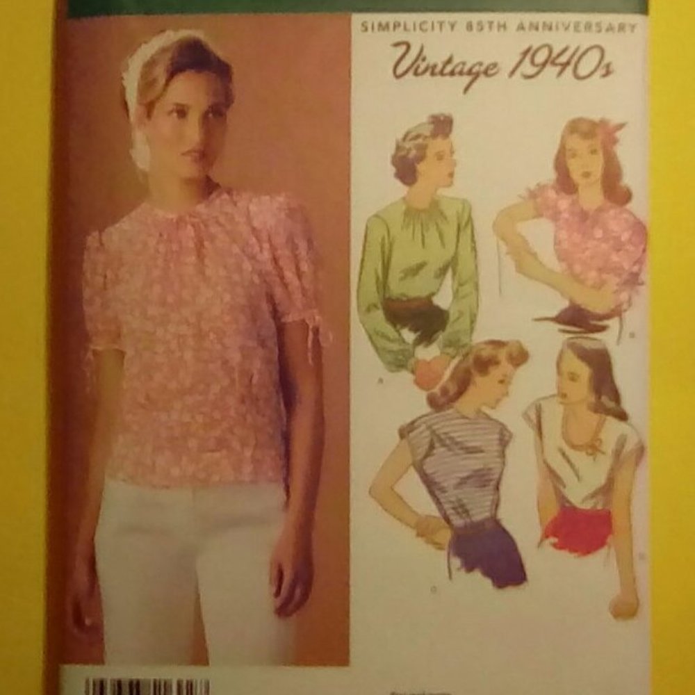 💖Vintage 1940's STYLE Women's Top/Various designs/ Simplicity Sewing Pattern💖 - Picture 4 of 4